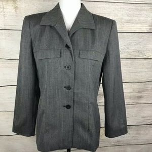 Vintage Pendleton wool gray button front lined jacket blazer USA